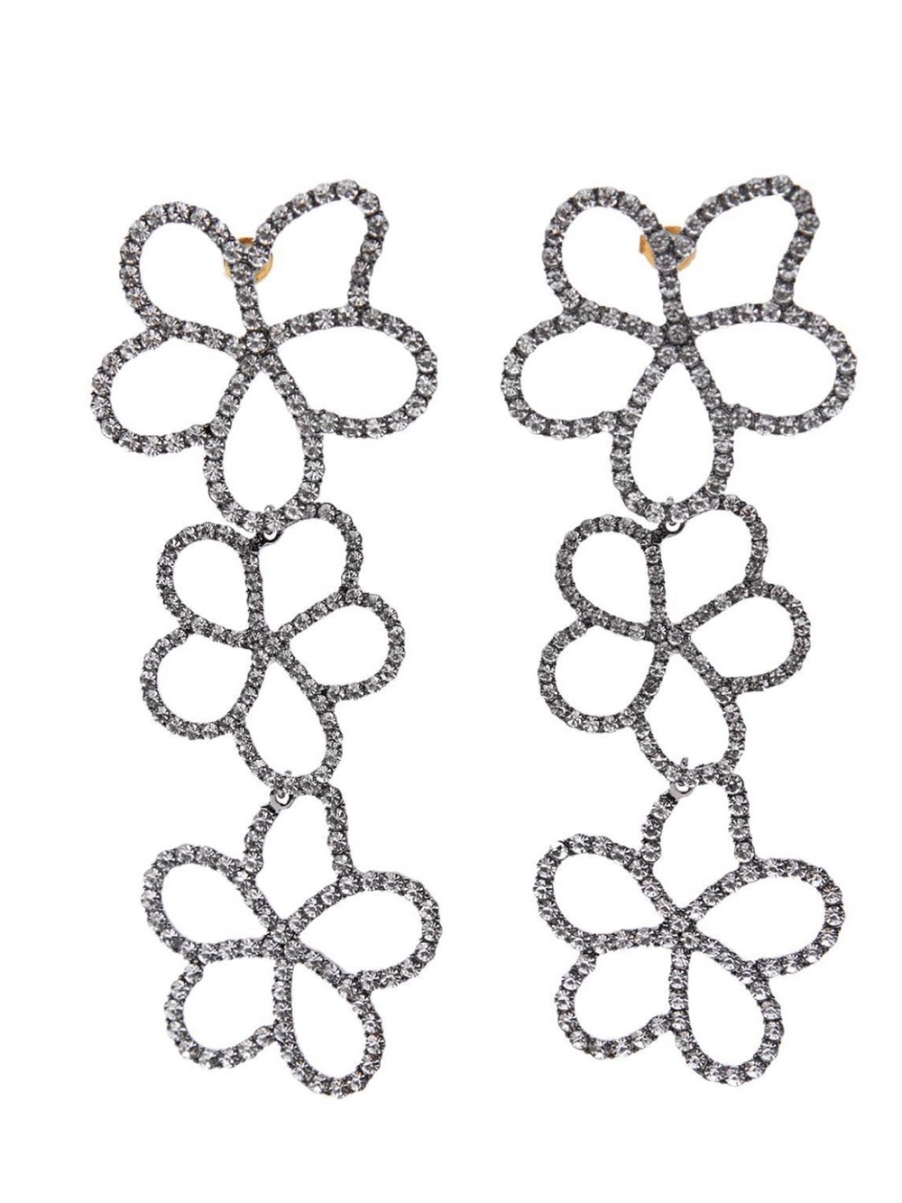 Zara Rhinestone Flower Earrings